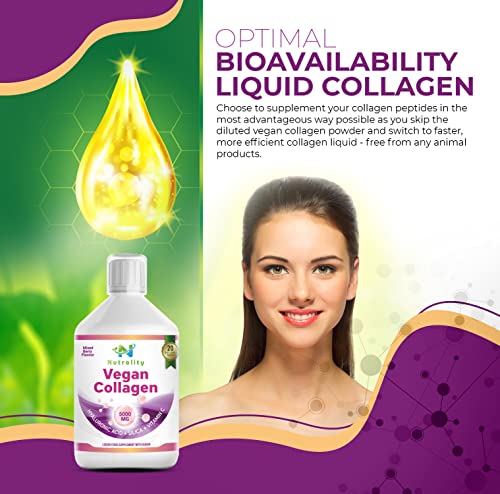 Nutrality Vegan Liquid Collagen | Premium-Grade 5000mg Hydrolyzed Collagen Peptides with Silica, Biotin NutralityBuy Supplements Australia