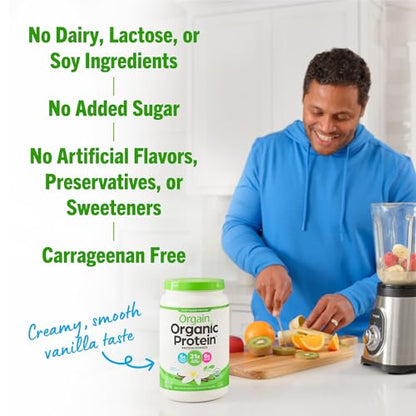 Orgain Organic Vegan Protein Powder, Vanilla Bean - 21g Plant Based Protein, Gluten Free OrgainBuy Supplements Australia