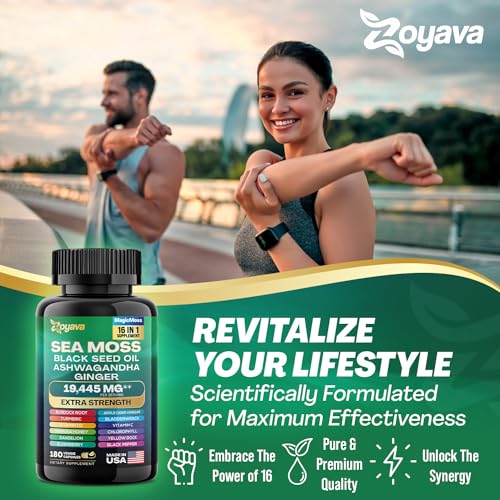 Sea Moss 7000mg Black Seed Oil 4000mg Ashwagandha 2000mg Turmeric 2000mg ZoyavaBuy Supplements Australia