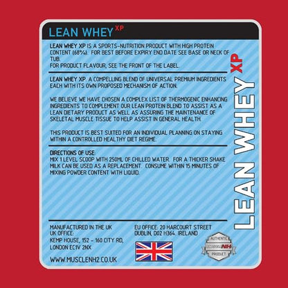 MuscleNh2 Lean Whey XP Diet Whey Protein Powder, Low Fat and Sugar, High Protein MuscleNh2Buy Supplements Australia