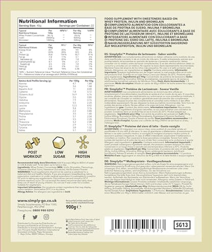 SimplyGo Whey Protein Powder | 900g | Simply Add 30g to Water, Juice or Shakes Simply SupplementsBuy Supplements Australia