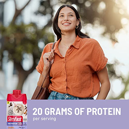 SlimFast Protein Shake with Caffeine, Caramel Macchiato- 20g Protein, Meal Replacement SlimFastBuy Supplements Australia
