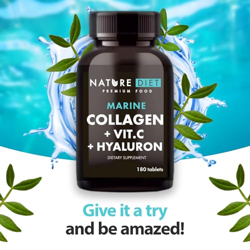Nature Diet - Marine Collagen with Hyaluronic Acid and Vitamin C, 180 tablets, 500 mg , Peptan F , Fish Collagen Nature DietBuy Supplements Australia