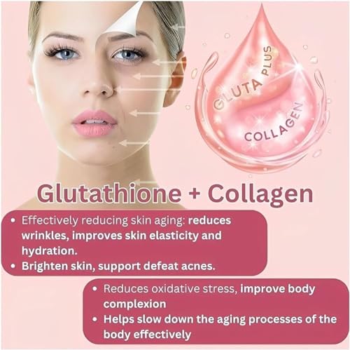 Glutathione Collagen Gummies,Glutathione Collagen Glow Gummies for Dark Spot,60 Pieces PelinuarBuy Supplements Australia