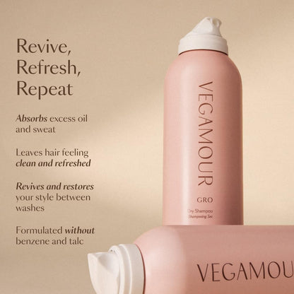 VEGAMOUR GRO Dry Shampoo Full Size, Volumizing Dry Shampoo Spray Formulated Without Benzene, Supports Thicker Fuller Looking Hair, Natural Citrus Scent, 3.95 oz VEGAMOURBuy Supplements Australia
