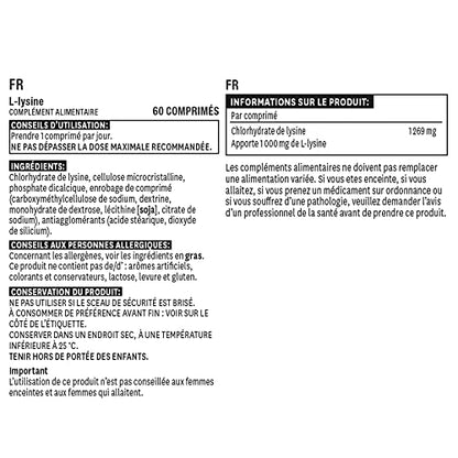 Natures Aid L-Lysine 1000 mg, High Potency Essential Amino Acid, Vegan, 60 Tablets natures aidBuy Supplements Australia