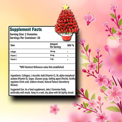 Ved Collagen Gummies; Chew Gummies Strawberry Flavour, Raw Unfiltered Collagen Gummies VedBuy Supplements Australia