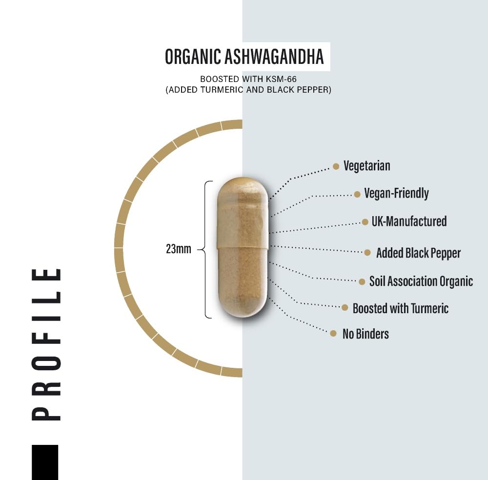Organic Ashwagandha Capsules 1200mg Boosted with 100mg of Organic KSM-66 SS Sport SuppliesBuy Supplements Australia