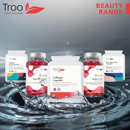 Troo Marine Collagen Supplement - 60 High Strength Capsules 1200mg Serving - Hydrolysed Marine Collagen Peptides with Vitamin C Troo Health CareBuy Supplements Australia
