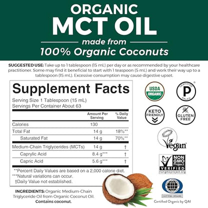 Viva Naturals Organic MCT Oil for Keto Coffee (32 fl oz) - Best MCT Oil Supplement Viva NaturalsBuy Supplements Australia