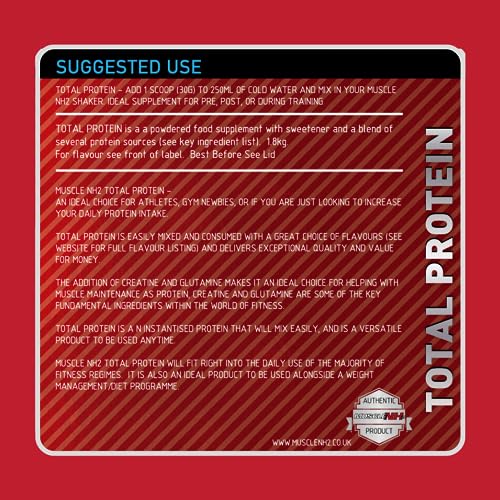 Muscle Nh2 Total Protein, Whey Protein Powder with Creatine Monohydrate and Glutamine Muscle Growth MuscleNh2Buy Supplements Australia