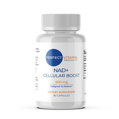 Perfect Vitamin Products NAD+ Cellular Boost – 500mg NMN Supplement for NAD+ Support, Cellular Energy, Brain Clarity & Anti-Aging – Longevity & Recovery Support – 90 Vegan Capsules (30 Servings) Perfect Vitamin ProductsBuy Supplements Australia