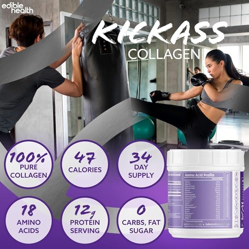 Premium Collagen Powder. Types 1 and 3, Protein Peptides, 18 Amino Acids. 400g. Edible HealthBuy Supplements Australia
