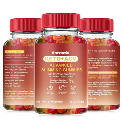 Arevtovis Apple Cider Vinegar Gummies - Boost Energy, Detox & Support Gut Health ACV ArevtovisBuy Supplements Australia