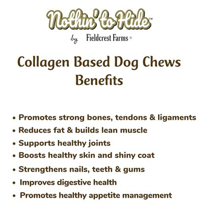 Fieldcrest Farms Nothin’ to Hide Collagen & Bully Small Rolls, 5 Inch, Beef Bully Flavor, Highly Digestible Chews That Support Skin, Coat, Joints & Muscles, for Moderate Chewers Under 25 Lbs, 2 Pack Fieldcrest FarmsBuy Supplements Australia
