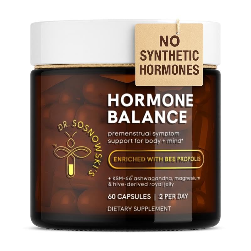 Dr Sosnowski's Hormone Balance | Multivitamin for Women to Support Hormonal Regulation, Energy, Mental Clarity & Skin | Bee Propolis, Ashwagandha, Dong Quai, Magnesium, B6 Vitamins | 60 Capsules Dr Sosnowski'sBuy Supplements Australia