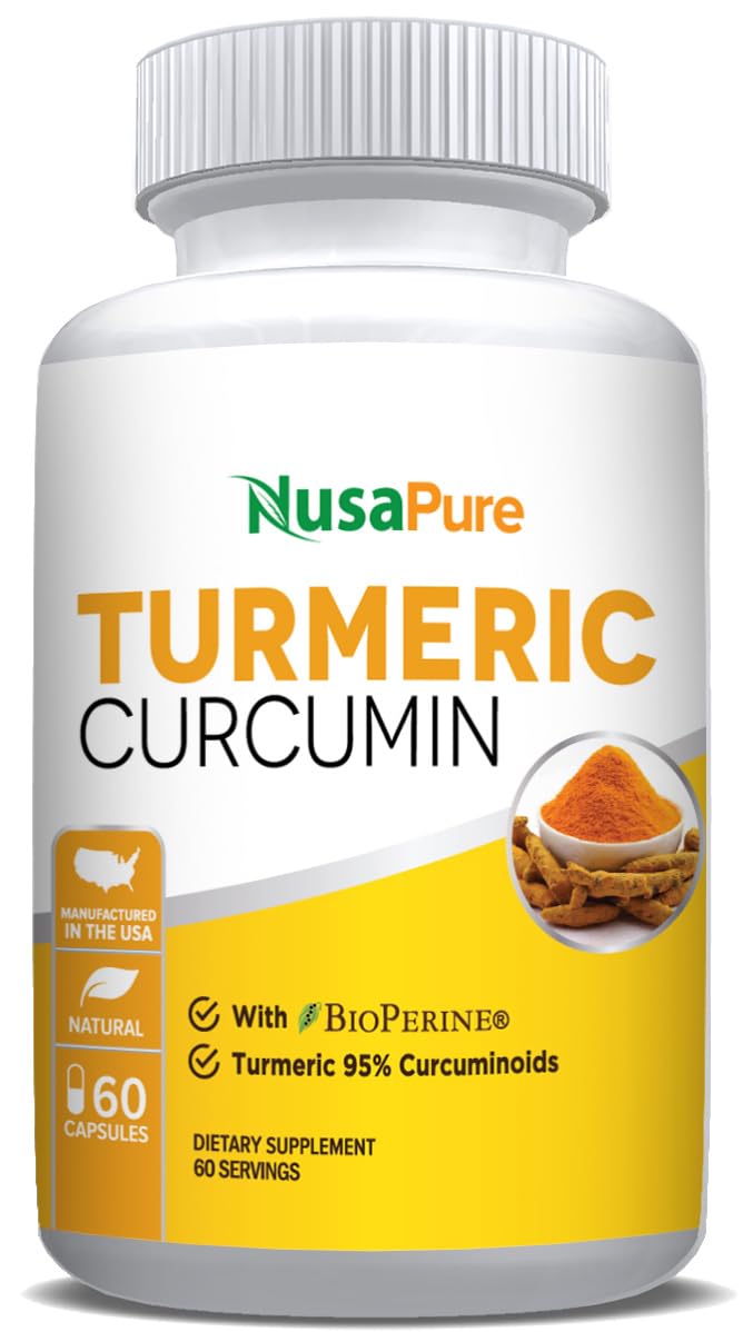 NusaPure Turmeric Curcumin 600 mg 60 Capsules Turmeric 95% Curcuminoids Dietary Supplement NusaPureBuy Supplements Australia