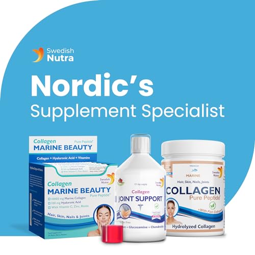 Swedish Nutra Joint Support Collagen - Pack of 500ml, 33 Day Supply | Berry Flavour | with Vitmain C & Glucosamine Swedish NutraBuy Supplements Australia