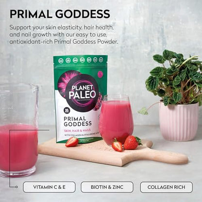 Planet Paleo Primal Goddess -Pure Collagen with Hyaluronic Acid and Zinc (210g, 35 Servings) Planet PaleoBuy Supplements Australia