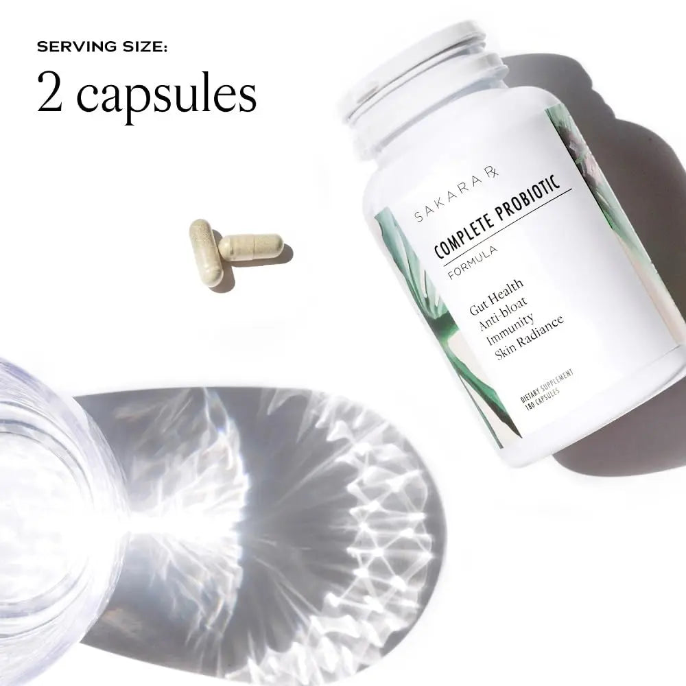 SAKARA Complete Probiotic - Prebiotics and Probiotics for Women Digestive Health Supplements, Supports Bloating, Immune System & Skin Radiance, Gut Health for Women with 3 Billion CFU's - 180 Capsules SAKARABuy Supplements Australia