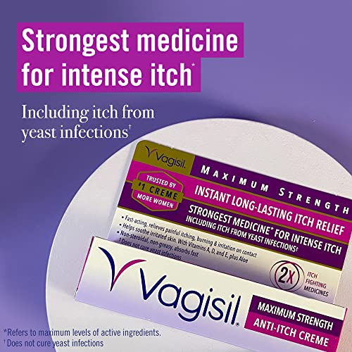 Vagisil Maximum Strength Feminine Anti-Itch Cream with Benzocaine for Women VagisilBuy Supplements Australia