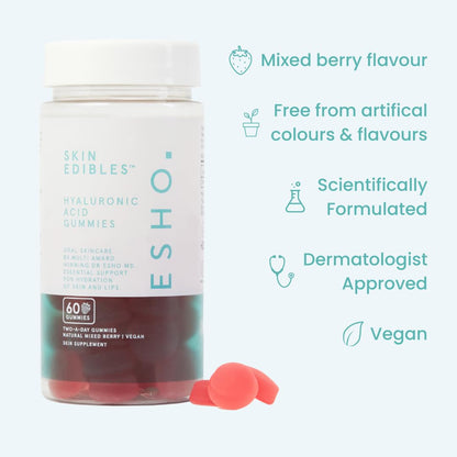 ESHO. Skin Edibles - Hyaluronic Acid-Infused Skin & Lip Care Gummies ESHOBuy Supplements Australia