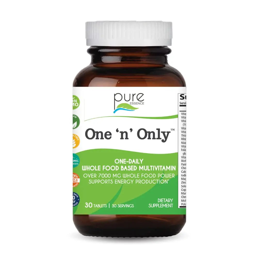 One n Only Whole Food Multivitamin by Pure Essence - Super Energetic Once a Day with Superfoods, Minerals, Enzymes PURE ESSENCE LABS