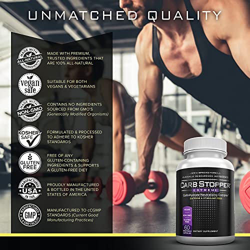 Carb Stopper Extreme: Maximum Strength, Natural Carbohydrate and Starch Neutralizer Carb Stopper ExtremeBuy Supplements Australia