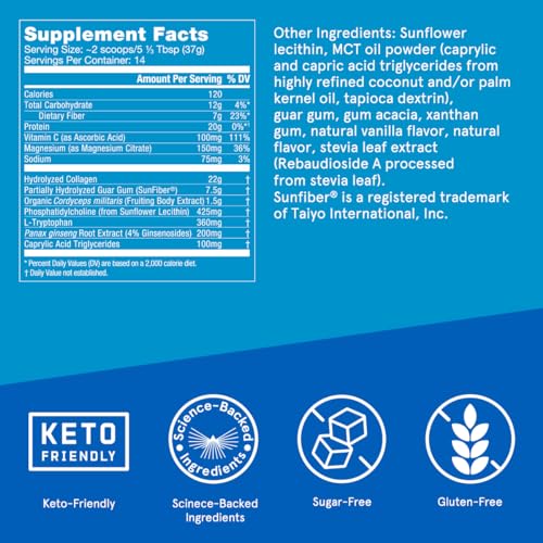 Bulletproof Vanilla Bean Energy Collagen Protein Powder, 18.3 Ounces, Caffeine-Free Fuel BulletproofBuy Supplements Australia