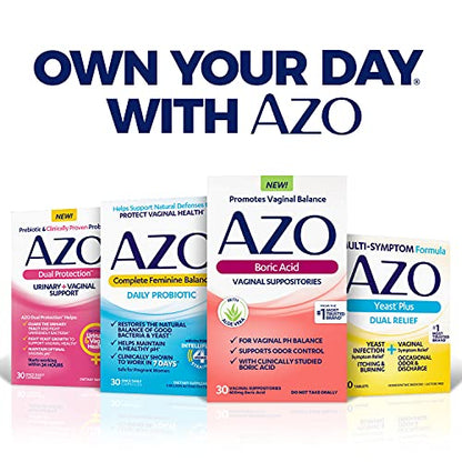AZO Boric Acid Vaginal Suppositories, Helps Support Odor Control and Balance Vaginal PH AZOBuy Supplements Australia