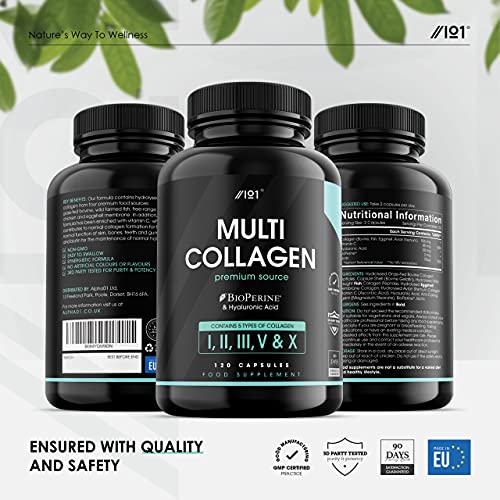 Multi Collagen Protein Capsules - Types I, II, III, V & X - Wild Caught Marine, Grass Fed Bovine, Eggshell & Free-Range Chicken Collagen Powder Revive NaturalsBuy Supplements Australia