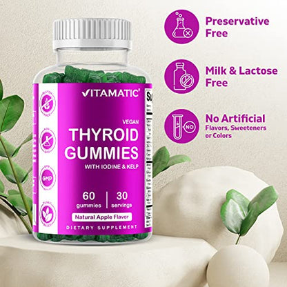 Vitamatic 2 Pack Vegan Thyroid Support Gummies with Iodine & Kelp - 60 Count VitamaticBuy Supplements Australia