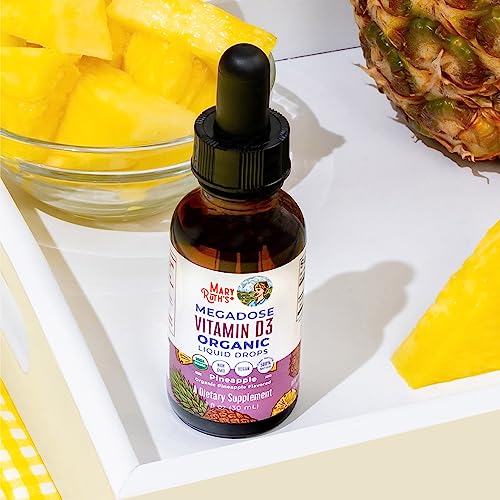 MaryRuth Organics Vitamin D3 Liquid Drops | Megadose 4000 IU | USDA Organic Liquid Vitamin D Spray for Adults & Kids | Immune Support & Bone Health | Vegan | Gluten Free | Non-GMO | 30 Servings MARYRUTH'SBuy Supplements Australia