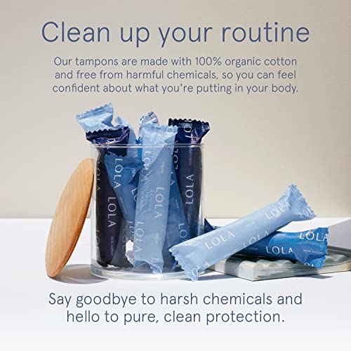 LOLA Organic Cotton Tampons, 60 Count - Tampons Regular, Period Feminine Hygiene Products LOLABuy Supplements Australia
