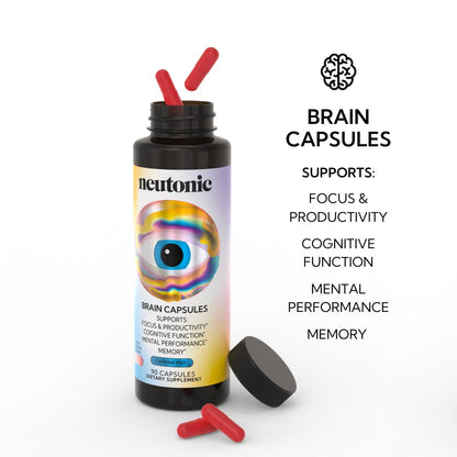 Neutonic Nootropic Brain Supplement | 1 Month Supply 90 Capsules | for Men and Women | Support Memory, Mental Clarity, Cognitive Function | Boost Focus, Energy, Brain Health NeutonicBuy Supplements Australia