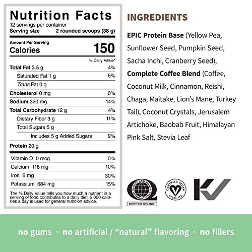Sprout Living, Epic Protein, Plant Based Protein & Superfoods Powder, Complete Coffee Sprout LivingBuy Supplements Australia