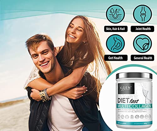K-GEN Multi Collagen Peptides Powder Hydrolyzed Grass Fed Bovine, Wild Caught Marine | Advanced Diet Collagen Types I, III, IV & V Hyaluronic K GEN ketogenic enhancementBuy Supplements Australia