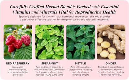 Remedy & Restore Herbal Tea for Hormone Balance - Natural Menstrual Cycle Support, Spearmint Flavor, Loose Leaves, 1 Count Remedy & RestoreBuy Supplements Australia