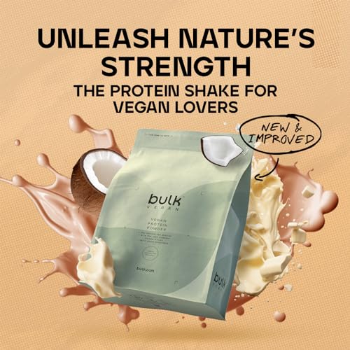 Bulk Vegan Protein Powder, White Chocolate Coconut, 1 kg, New & Improved Formula, 28 Servings BulkBuy Supplements Australia