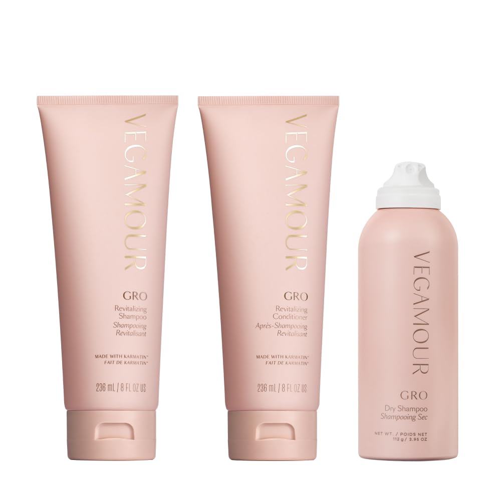 Vegamour The Everyday Kit Includes GRO Revitalizing Shampoo & Conditioner and GRO Dry Shampoo for Thinning Hair VEGAMOURBuy Supplements Australia