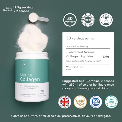 Marine Collagen 375g - 12.5g x 30 Servings - Naticol® Type 1 and 3 - Vitality Pro Hydrolysed Collagen vP Vitality ProBuy Supplements Australia