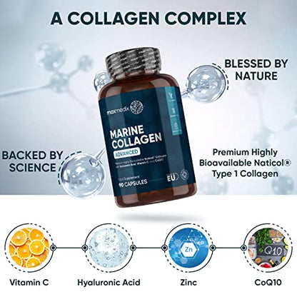 Marine Collagen Capsules 1455mg - Naticol Type 1 Collagen Supplements for Women & Men maxmedixBuy Supplements Australia