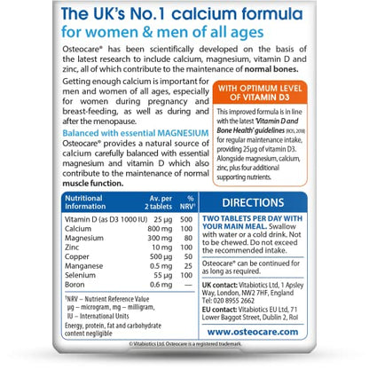 Osteocare Original by Vitabiotics. Bone Health formula with Calcium, Magnesium, Vitamin D VitabioticsBuy Supplements Australia
