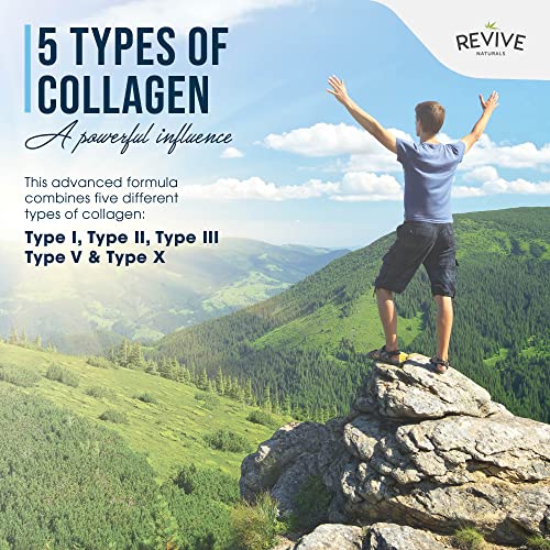 Multi Collagen Protein Capsules - Types I, II, III, V & X - Hydrolysed Grass Fed Bovine, Wild Caught Marine Revive NaturalsBuy Supplements Australia