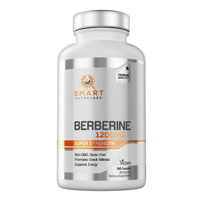Smart Nutra Labs Premium Berberine HCL 1200mg- 180 Vegan Capsules, 100% Pure Smart Nutra LabsBuy Supplements Australia