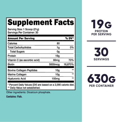 Nutricost Collagen for Women 30 Servings (Unflavored) - Grass-Fed Collagen Peptides NutricostBuy Supplements Australia