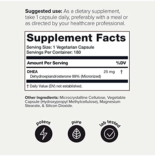 Toniiq Ultra High Strength DHEA Capsules - DHEA for Men and Ladies - 25mg Micronized ToniiqBuy Supplements Australia