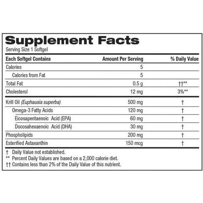 Kir-kland Signature Krill Oil 500 Milligram 160 Softgels healthsupps.co.ukBuy Supplements Australia
