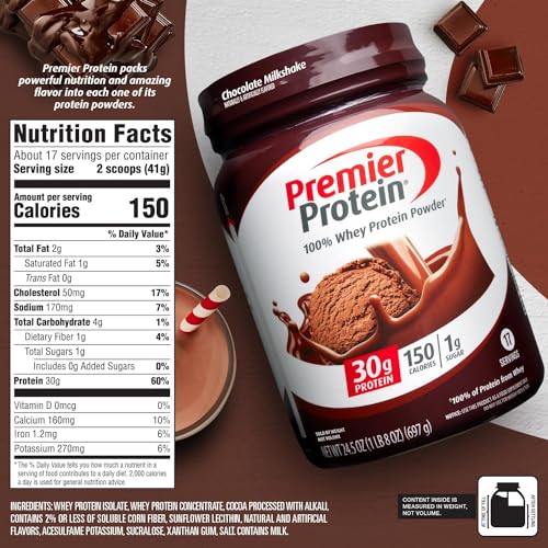 Premier Protein Powder, Chocolate Milkshake, 30g Protein, 1g Sugar, 100% Whey Protein Premier ProteinBuy Supplements Australia