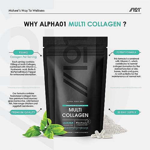 Multi Collagen Protein - Types I, II, III, V & X - Wild Caught Marine, Grass Fed Bovine, Eggshell Revive NaturalsBuy Supplements Australia